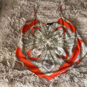 Orange Paisley Women's Top